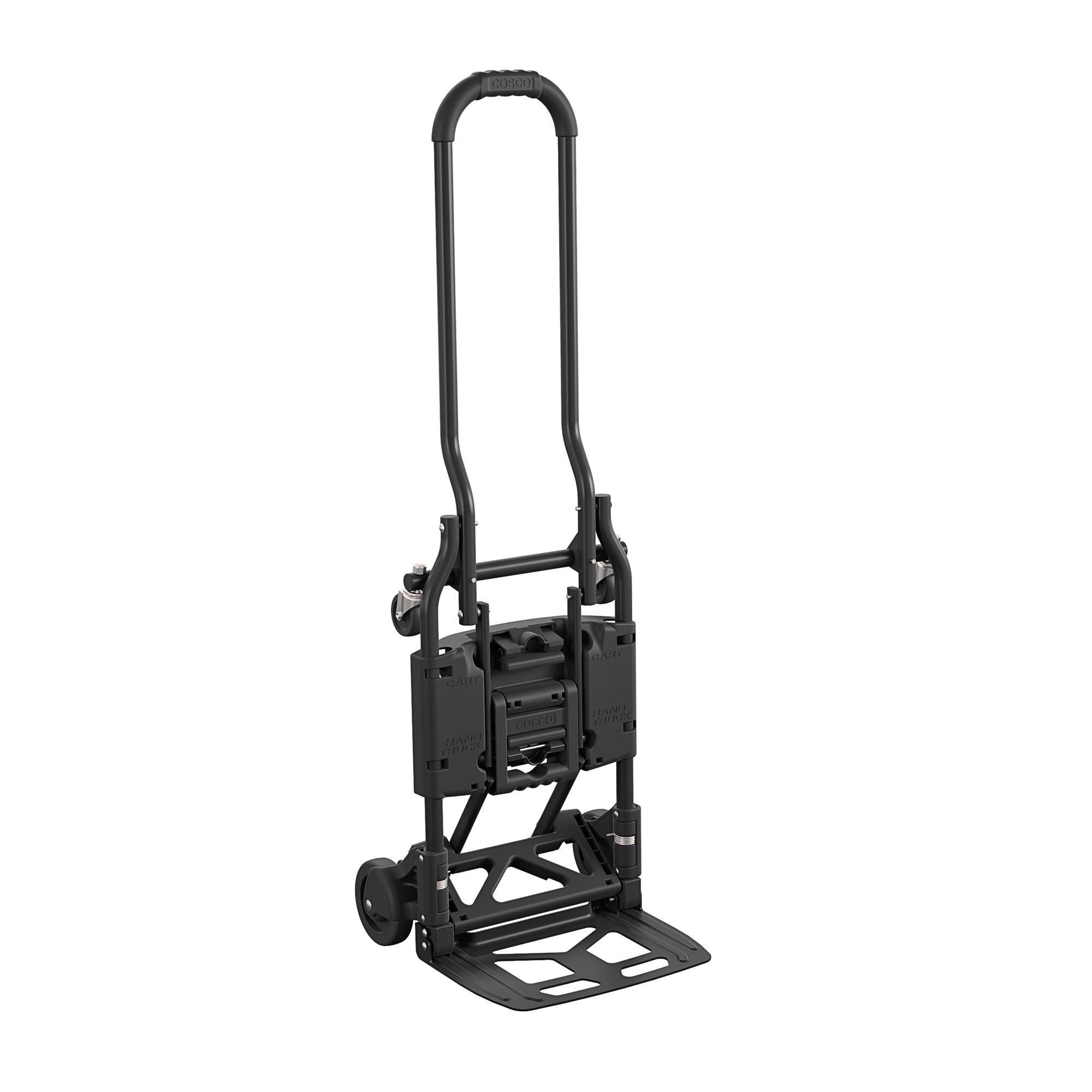 Cosco, Shifter 2in. 1 Folding Hand Truck/Cart, Blk, Large Toe Plate, Material Aluminum, Model# 12223BLK1E